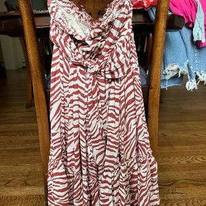 Tie Front Dress Strapless